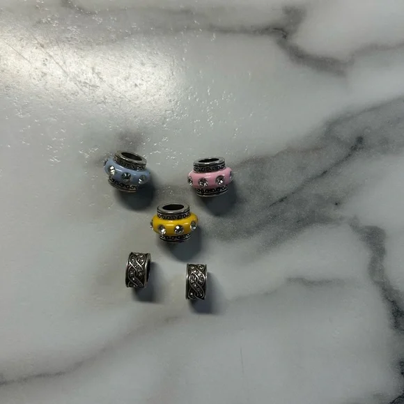 Brighton spacer beads, lot of 5 - Picture 2 of 5